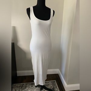 Fashion Nova Cream MIDI Dress